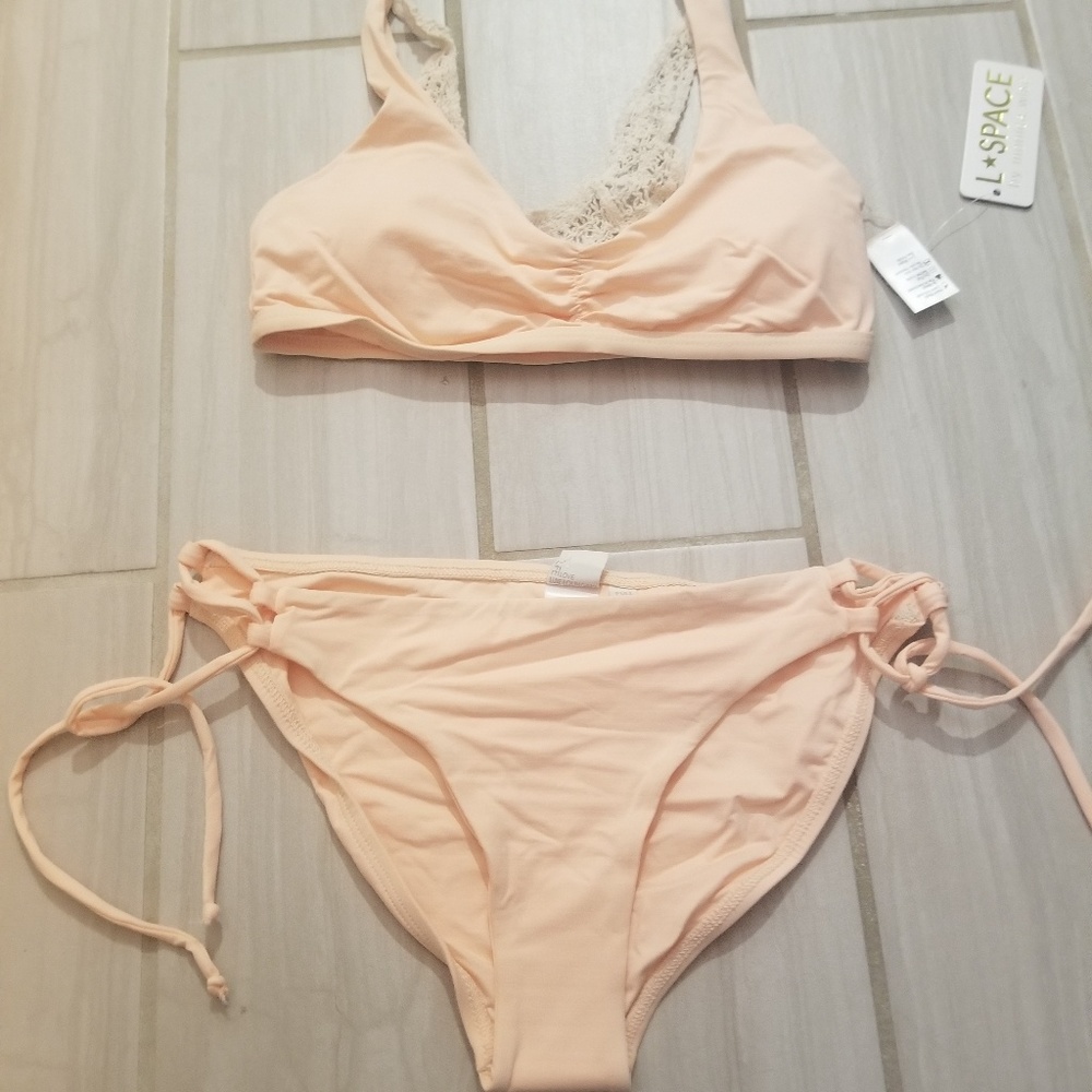 Peach Crochet l*space suit